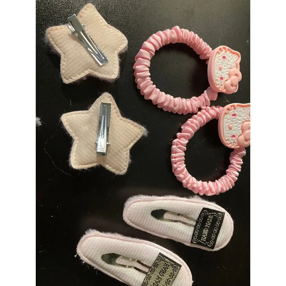 Hello kitty hair clips and ties
